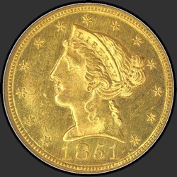 аверс 5 dollars (US) 1851 "USA - 5 Dollars / 1851 - C"