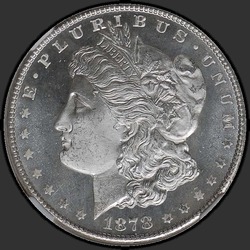 аверс 1$ (buck) 1878 "USA - 1 Dollar / 1878 - S MS"