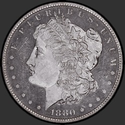аверс 1$ (buck) 1880 "USA - 1 Dollar / 1880 - Morgan Dollar 1880"