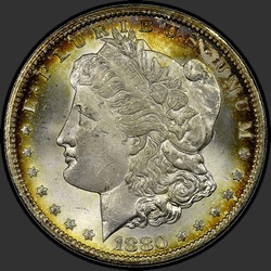 аверс 1$ (buck) 1880 "USA - 1 Dolar / 1880 - CC zagęszczeniu pustostanów-40 VAM-7 rev 78 MS"