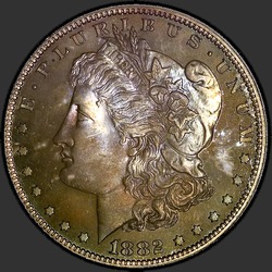 аверс 1$ (buck) 1882 "USA - 1 Dollar / 1882 - PF"