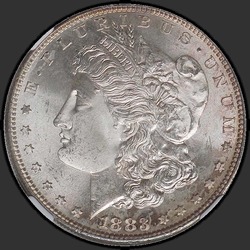 аверс 1$ (buck) 1883 "USA - 1 Dollar / 1883 - S MS"