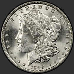 аверс 1$ (buck) 1890 "الولايات المتحدة الأمريكية - 1 الدولار / 1890 - O MS"