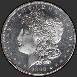 аверс 1$ (buck) 1890 "USA - 1 Dollar / 1890 - S MS"