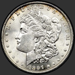 аверс 1$ (buck) 1897 "USA - 1 Dollar / 1897 - MS"