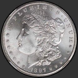 аверс 1$ (buck) 1897 "USA - 1 Dollar / 1897 - S MS"