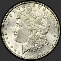 аверс 1$ (бак) 1899 "США - 1 долар / 1899 - MS"