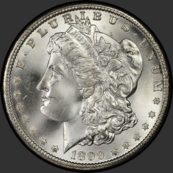 аверс 1$ (buck) 1899 "USA - 1 Dollar / 1899 - O MS"