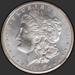 аверс 1$ (buck) 1899 "USA - 1 Dollar / 1899 - S MS"