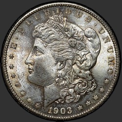 аверс 1$ (buck) 1903 "USA - 1 Dollar / 1903 - O MS"