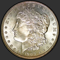 аверс 1$ (buck) 1903 "USA - 1 Dollar / 1903 - S MS"