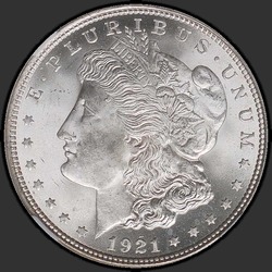 аверс 1$ (buck) 1921 "USA - 1 Dollar / 1921 - Morgan Dollar 1921"