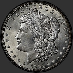 аверс 1$ (buck) 1921 "USA - 1 Dollar / 1921 - D MS"