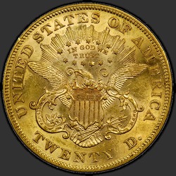 реверс 20 dollars (US) 1874 "USA - 20 Dollars / 1874 - Liberty Head $20 1874"