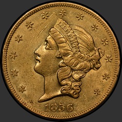 аверс 20 dollars américains 1856 "USA - 20 Dollars / 1856 - Liberty Head $20 1856"