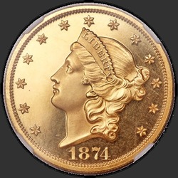 аверс 20 dollars américains 1874 "USA - 20 Dollars / 1874 - APFC"
