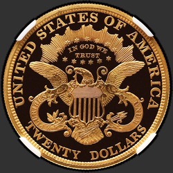 реверс 20 dollars (US) 1877 "USA - 20 Dollars / 1877 - Liberty Head $20 1877"