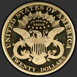 реверс 20 dollars américains 1881 "USA - 20 Dollars / 1881 - PF"
