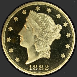 аверс 20 dolarów (USA) 1882 "USA - 20 Dollars / 1882 - Liberty Head $20 1882"