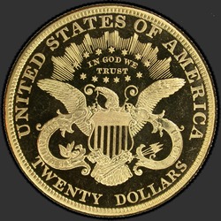 реверс 20 dolarów (USA) 1882 "USA - 20 Dollars / 1882 - Liberty Head $20 1882"