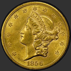 аверс 20 dollars américains 1856 "USA - 20 Dollars / 1856 - MS"