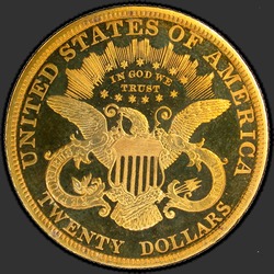 реверс 20 dollars américains 1886 "USA - 20 Dollars / 1886 - PF"