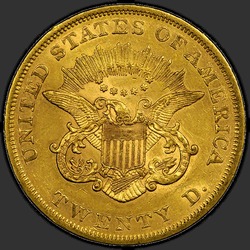 реверс 20 dollars (US) 1861 "USA - 20 Dollars / 1861 - Liberty Head $20 1861"