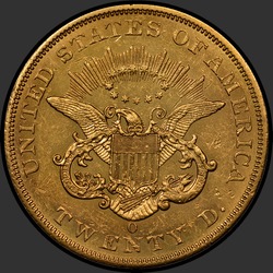 реверс 20 dollars (US) 1861 "USA - 20 Dollars / 1861 - MS"