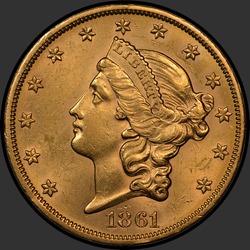 аверс 20 dollars américains 1861 "USA - 20 Dollars / 1861 - MS"