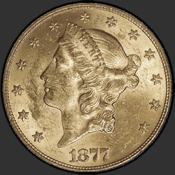 аверс 20 dollars américains 1877 "USA - 20 Dollars / 1877 - MS"