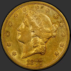 аверс 20 dollars (US) 1877 "USA - 20 Dollars / 1877 - MS"
