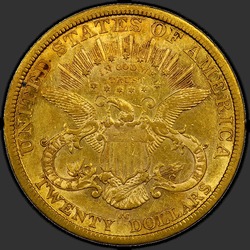 реверс 20 dollars (US) 1877 "USA - 20 Dollars / 1877 - MS"
