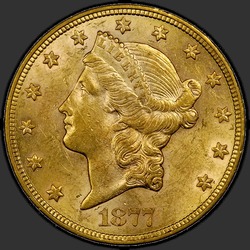 аверс 20 dollars (US) 1877 "USA - 20 Dollars / 1877 - MS"