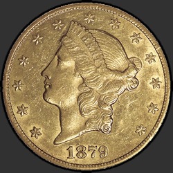 аверс 20 dollars (US) 1879 "USA - 20 Dollars / 1879 - MS"