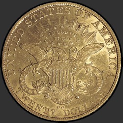реверс 20 dollars (US) 1879 "USA - 20 Dollars / 1879 - MS"