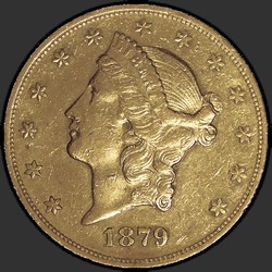аверс 20 dollars (US) 1879 "USA - 20 Dollars / 1879 - MS"