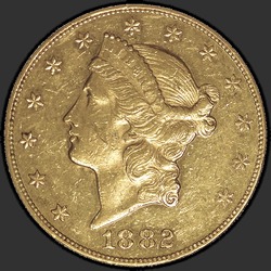 аверс 20 dolarów (USA) 1882 "USA - 20 dolarów / 1882 - MS"