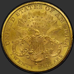 реверс 20 dollars (US) 1882 "USA - 20 Dollars / 1882 - MS"