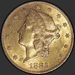 аверс 20 डॉलर (यूएस) 1883 "USA - 20 Dollars / 1883 - MS"