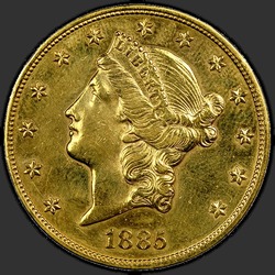аверс 20 dollars (US) 1885 "USA - 20 Dollars / 1885 - MS"