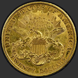 реверс 20 dollars (US) 1885 "USA - 20 Dollars / 1885 - MS"