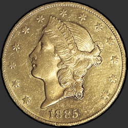 аверс 20 dollars (US) 1885 "USA - 20 Dollars / 1885 - MS"