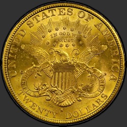 реверс 20 dollars (US) 1885 "USA - 20 Dollars / 1885 - MS"
