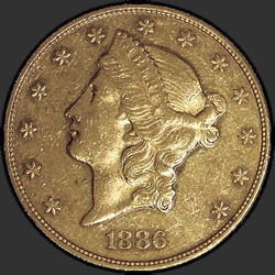 аверс 20 dollars (US) 1886 "USA - 20 Dollars / 1886 - MS"