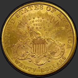 реверс 20 dollar (US) 1887 "USA - 20 Dollars / 1887 - Liberty Head $20 1887"