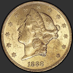 аверс 20 dollars américains 1888 "USA - 20 Dollars / 1888 - MS"