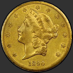 аверс 20 dollars (US) 1890 "USA - 20 Dollars / 1890 - MS"