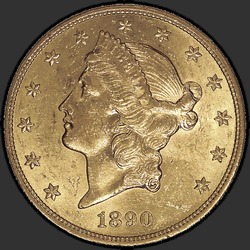 аверс 20 dollars (US) 1890 "USA - 20 Dollars / 1890 - MS"
