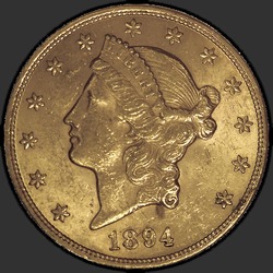 аверс 20 dollars (US) 1894 "USA - 20 Dollars / 1894 - Liberty Head $20 1894"