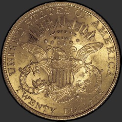 реверс 20 dollars (US) 1894 "USA - 20 Dollars / 1894 - Liberty Head $20 1894"